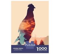 Jigsaw Puzzles for Adults 1000 Piece Chicken Silhouette Adult Puzzles Anti-Stress Toys Improve Memory Challenging Game Gifts 38x26cm/1000pcs