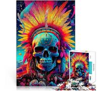 Jigsaw Puzzles for Adults 1000 Piece Chief Skull Pädagogisches Spielzeug zum Stressabbau Geburtstagsgeschenk75x50cm