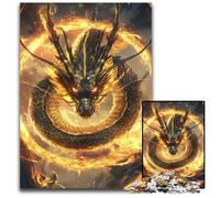 Jigsaw Puzzles for Adults, 1000 Piece Chinese Dragon Wooden Jigsaw Puzzles Interesting Stress Reduction, Gifts Ideas for 14+ 50X75CM