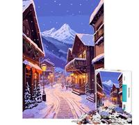 Jigsaw Puzzles for Adults 1000 Piece Christmas Village Europe for Educational Game Challenge Toy Relaxing Games Improve Memory Gifts Birthday (Size 38x52cm)
