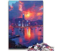 Jigsaw Puzzles for Adults 1000 Piece City at Sunset 1000 Pieces for Teenagers,Challenging Game Toys Wall Decoration Unique Birthday And Xmas Gifts (50x75cm)