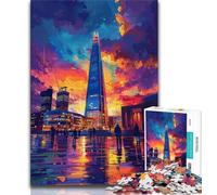 Jigsaw Puzzles for Adults 1000 Piece City at Sunset 1000 Pieces for Teenagers,Educational Toy Funny Family Games Unique Home Decor 26x38cm