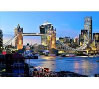 Jigsaw Puzzles For Adults 1000 Piece City of London Skyline Tower Bridge Thames River Photo Photograph Family Funny Challenging Holiday Puzzles Gift