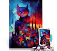 Jigsaw Puzzles for Adults 1000 Piece Classic Cat Art 2 Schwierig und herausfordernd Geeignet für die Schreibtischdekoration52x38cm