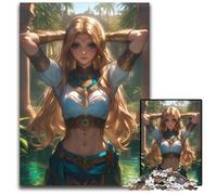 Jigsaw Puzzles for Adults 1000 Piece Cleopatra Sexy Anime Girl Wooden Jigsaw Puzzles for Adults for Family Interactive Game 1000 PCS(75x50cm)