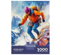 Jigsaw Puzzles for Adults 1000 Piece Climber on Mountain Peak Puzzle for Adults Brain Teaser Game Presents for Women Fun Activities at Home 52x38cm/1000pcs