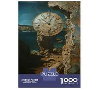 Jigsaw Puzzles for Adults 1000 Piece Clock on The Cliff Teenager Puzzles Family Games Pattern Assembly Fun Activities at Home 52x38cm/1000pcs