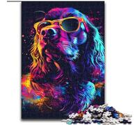 Jigsaw Puzzles for Adults 1000 Piece Cocker Spaniel Dog Art Made of Wood, Fun at Home Activities, Birthday Present, Travel Gifts 50x75cm Birthday Party for Men Women