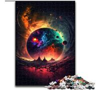 Jigsaw Puzzles for Adults 1000 Piece Collapsion of Planets Made of Wood, Fun Activity for at Home 50x75cm Family Fun Activity, Brain Challenge, for Teenager