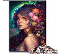 Jigsaw Puzzles for Adults 1000 Piece Color Anime Girl Made of Wood, Perfect Home Or Office Decor, Ideal 50x75cm for Family Interactive Game