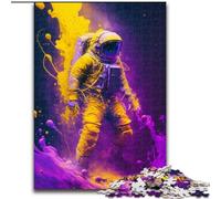 Jigsaw Puzzles for Adults 1000 Piece Color Astronaut Made of Wood, Fun Present & Activity for Home 50x75cm Birthday Party for Men Women