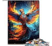 Jigsaw Puzzles for Adults 1000 Piece Color Fantasy Phoenix Made of Wood, Perfect DIY Art Decor Or Birthday Gift 50x75cm Family Fun Craft, Perfect for Birthdays, Holidays