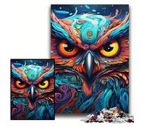 Jigsaw Puzzles for Adults, 1000 Piece Color Owl Jigsaws 1000 Pieces for Adults Family Interactive Game, Brain Challenge Gift Size 50x75cm