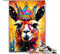 Jigsaw Puzzles for Adults, 1000 Piece Colorful Alpacas Puzzle Brain-Challenging DIY Decorative Game, Family Interactive Toy (size : 26x38cm)