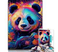 Jigsaw Puzzles for Adults 1000 Piece Colorful Animal Panda,Learning Educational Toys Family Games Educational Game for Birthday,Chrismas (38x26cm)