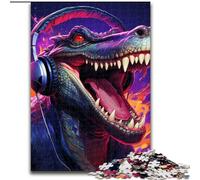 Jigsaw Puzzles for Adults 1000 Piece Colorful Art Crocodile Challenging Puzzles Family Interaction & Fun Gift, Vibrant Abstract Design (Size 50x75 cm)