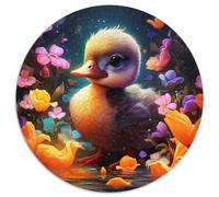 Jigsaw Puzzles for Adults 1000 Piece Colorful Art Duck Round Puzzles 1000 Pieces for Adults Brain Challenge Gift, Educational Activity for Teenagers 1000pcs (67.5x67.5cm)