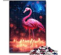 Jigsaw Puzzles for Adults 1000 Piece Colorful Art Flamingo cardboard Jigsaw Challenging Brain Teaser, Family Game Night (Szie 26x38 cm)