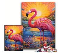 Jigsaw Puzzles for Adults 1000 Piece Colorful Art Flamingo Jigsaw Puzzles for Adults Size 50x75cm for Parents, Lovers, Friends - Age 14+