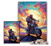 Jigsaw Puzzles for Adults 1000 Piece Colorful Art Motorcycle cardboard Jigsaw 26x38 cm for Parents, Lovers, Friends - Age 14+