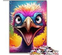 Jigsaw Puzzles for Adults, 1000 Piece Colorful Art Ostrich cardboard Puzzles size 26x38cm Challenging DIY Brain Teaser for Teenagers