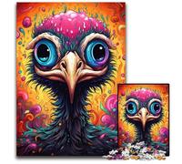 Jigsaw Puzzles for Adults 1000 Piece Colorful Art Ostrich Jigsaw Puzzles Colorful Home Decor & Interactive Family Game, 26X38CM/10.23x14.96inch