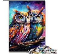 Jigsaw Puzzles for Adults 1000 Piece Colorful Art Owl Jigsaw Puzzles size50x75cm Home Activity for Holidays, Birthdays, And Family Game Nights