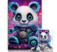 Jigsaw Puzzles for Adults 1000 Piece Colorful Art Panda Puzzles for Teenagers,with Matching Poster And Trivia Sheet for Ages 14+ (size 38x26cm)
