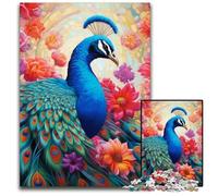Jigsaw Puzzles for Adults 1000 Piece Colorful Art Peacock Impossible Jigsaw Puzzles for Adults Ideal for Family Fun, Relaxation 26X38CM/10.23x14.96inch