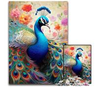 Jigsaw Puzzles for Adults 1000 Piece Colorful Art Peacock Impossible Jigsaw Puzzles for Adults Ideal for Family Fun, Relaxation 26X38CM/10.23x14.96inch