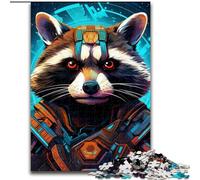 Jigsaw Puzzles for Adults, 1000 Piece Colorful Art Raccoon Difficult Puzzles for Adults size 26x38cm Brain Teaser Game for Teenagers, Perfect