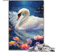 Jigsaw Puzzles for Adults 1000 Piece Colorful Art Swan Jigsaw Puzzles size 50x75cm Brain Teaser, Adult Game, Family Interactive Activity