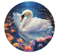 Jigsaw Puzzles for Adults 1000 Piece Colorful Art Swan Puzzle 1000 Pieces Jigsaw Family Bonding Activity,Home Decor Gift,Family Toy Game 67.5x67.5 cm