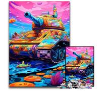 Jigsaw Puzzles for Adults 1000 Piece Colorful Art Tank Jigsaw Puzzles Colorful Home Decor & Interactive Family Game, 26X38CM/10.23x14.96inch