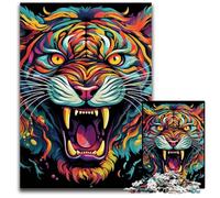 Jigsaw Puzzles for Adults 1000 Piece Colorful Art Tiger Impossible Jigsaw Puzzles for Adults Ideal for Family Fun, Relaxation 50x75CM/19.68x29.52inch