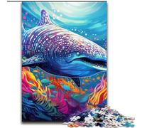 Jigsaw Puzzles for Adults 1000 Piece Colorful Art Whale Shark Puzzles for Adults Family Interactive Game, Ideal for Teenagers, Brain Teaser Gift (Szie 26x38 cm)