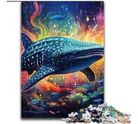 Jigsaw Puzzles for Adults, 1000 Piece Colorful Art Whale Shark Puzzles for Adults Perfect for Family Gatherings, Birthdays, Holidays size : 26x38cm