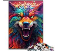 Jigsaw Puzzles for Adults, 1000 Piece Colorful Art Wolf 1000 Pieces Puzzle Gifts Impossible Hard Challenge Toy for Teenagers size : 38x26cm