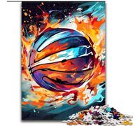 Jigsaw Puzzles for Adults 1000 Piece Colorful Basketball Challenging Puzzles Family Interaction & Fun Gift, Vibrant Abstract Design (Size 50x75 cm)