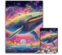 Jigsaw Puzzles for Adults 1000 Piece Colorful Blue Whale Impossible Jigsaw Puzzles for Adults Challenging Brain Teaser for Teenagers, Family Game Night Fun 50x75CM/19.68x29.52inch