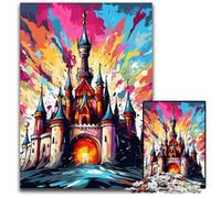 Jigsaw Puzzles for Adults, 1000 Piece Colorful Castle Puzzles for Adults Colorful Home Decor & Interactive Family Game, 50x75CM/19.68x29.52inch