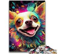 Jigsaw Puzzles for Adults 1000 Piece Colorful Chihuahua Teenager Jigsaw,family Fun Games Is Ideal As A Gift for The Whole Family (50x75cm)