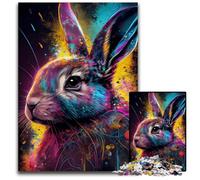 Jigsaw Puzzles for Adults 1000 Piece Colorful Cute Rabbit Challenging Puzzles Interactive Family Game DIY Home Decor Brain Teaser Gift 1000 PCS(75x50cm)