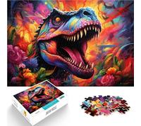 Jigsaw Puzzles for Adults 1000 Piece Colorful dinosaur art Educational Stress Relief Toy Puzzle 26x38cm is ideal as gifts for the whole family
