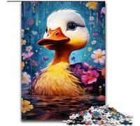 Jigsaw Puzzles for Adults 1000 Piece Colorful Duck Flowers Impossible Jigsaw Puzzles for Adults Develops Hand-Eye Coordination Skills, Perfect for Birthday Gifts (Szie 26x38cm)