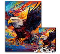 Jigsaw Puzzles for Adults 1000 Piece Colorful Eagle Impossible Jigsaw Puzzles for Adults Ideal for Family Fun, Relaxation 50x75CM/19.68x29.52inch