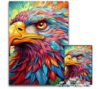 Jigsaw Puzzles for Adults 1000 Piece Colorful Eagle Impossible Jigsaw Puzzles for Adults Ideal for Family Fun, Relaxation 26X38CM/10.23x14.96inch