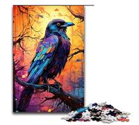 Jigsaw Puzzles for Adults 1000 Piece Colorful Fantasy Crow Jigsaw Puzzles Games Toys Gift Suitable for Desktop Decoration 1000 PCS(75x50cm)