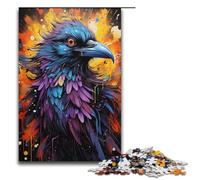 Jigsaw Puzzles for Adults 1000 Piece Colorful Fantasy Crow Jigsaw Puzzles Games Toys Gift Suitable for Desktop Decoration 1000 PCS(38x26cm)