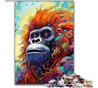 Jigsaw Puzzles for Adults, 1000 Piece Colorful Gorillas Puzzle Made of cardboard,Family Activity, DIY Home Decor, 1000pcs(26x38cm)